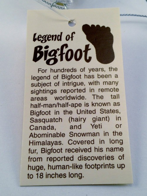 Bigfoot & Yeti Ornament Tag (2013)